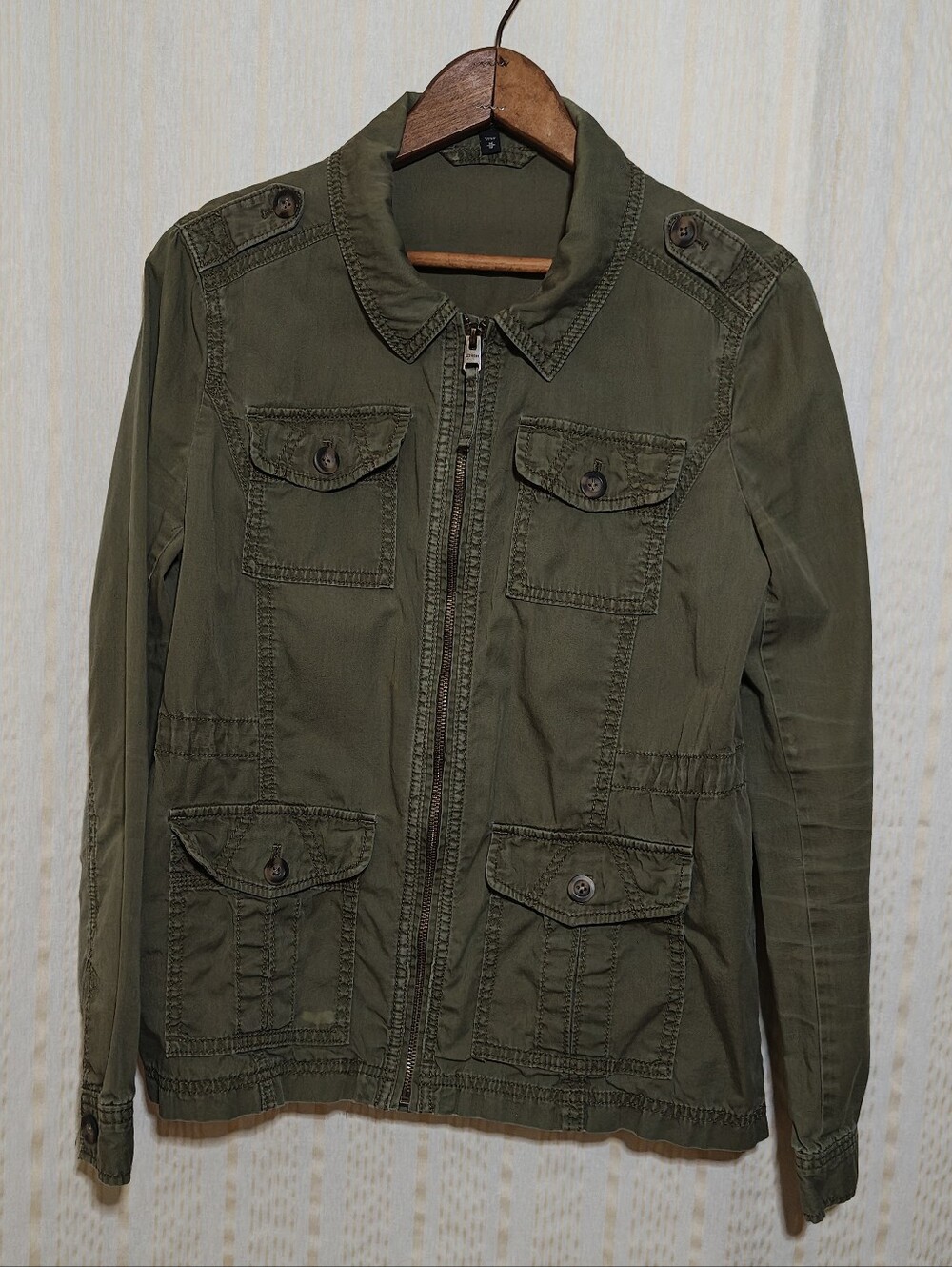 Express Women's Olive Green Utility Jacket Size M
